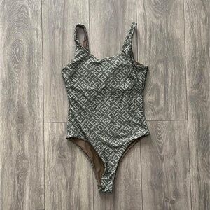 Fendi x SKIMS Logo Print One Piece